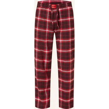 Hugo Pánské Spací Kalhoty Louk Z Flanelu, červená / režná /...