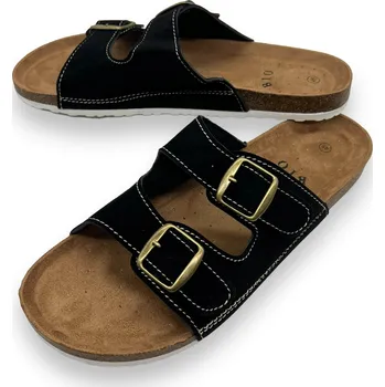 Pánské pantofle Sport Pánské černé nadměrné korkové pantofle Barva: Černá, Velikost: 37