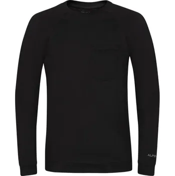 Pánská móda Pánské triko s dlouhým rukávem ALPINE PRO POREH L Černá