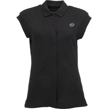 Dámské oblečení Dámské polo tričko Lotto POLO ROMA L Černá, Stříbrná