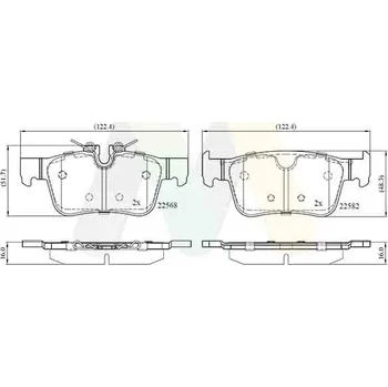 Brzdová destička Sada brzdových destiček, vždy 4 kusy v sadě MOTAQUIP LVXL1905