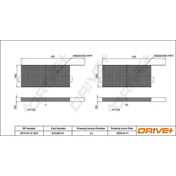 Kabinový filtr Filtr vzduchu v interiéru Dr!ve+ DP1110.12.1032