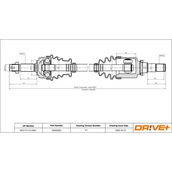 Poloosa kola Hnací hřídel - poloosa Dr!ve+ DP2110.10.0920