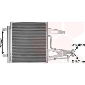 Ventilátor topení a klimatizace Kondenzátor klimatizace VAN WEZEL 58015708