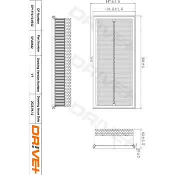 Vzduchový filtr Vzduchový filtr Dr!ve+ DP1110.10.0642