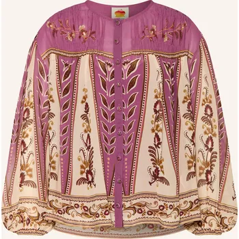 Dámská halenka Farm Rio Dámská Blůza Ainika, starorůžová / hnědá / krémová, 42