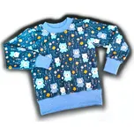 Dětské mikiny přes hlavu 98/104 Velikost: 98/104 medvídci na modré Dětské mikiny přes hlavu