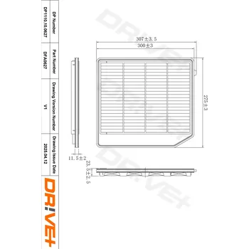 Vzduchový filtr Vzduchový filtr Dr!ve+ DP1110.10.0627