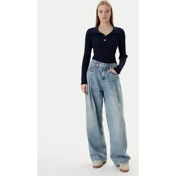 Pánské oblečení Tommy Jeans Svetr DW0DW22036 Tmavomodrá Slim Fit XXS