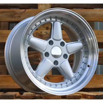 Disk Alu kola Racing Line 7961F, 17x9 5x120 ET25, stříbrná + leštěný límec