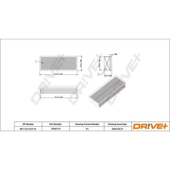 Vzduchový filtr Vzduchový filtr Dr!ve+ DP1110.10.0114