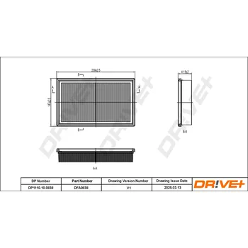 Vzduchový filtr Vzduchový filtr Dr!ve+ DP1110.10.0838