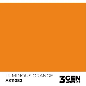 Modelářská barva AK Interactive Luminous Orange AK11082 - 17 ml