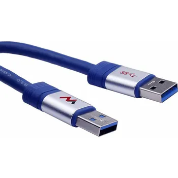 Datový kabel Maclean Kabel USB-A - USB-A 3m modrý (MCTV-606)
