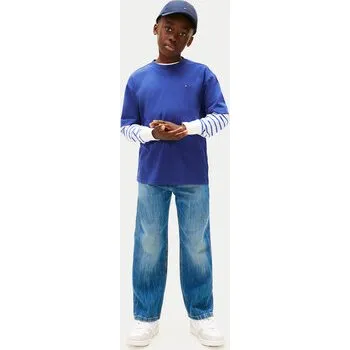 Pánská móda Tommy Hilfiger T-Shirt Essential Archive KB0KB09646 D Modrá Regular Fit 8Y