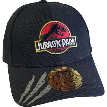 Kšiltovka Baseballová kšiltovka Jurassic Park|Jurský park: Klasické logo (nastavitelná) černý polyester