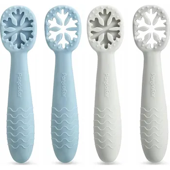 dětská jídelní sada PANDAEAR Sada Silikonových Lžiček Pro Miminka 6m+