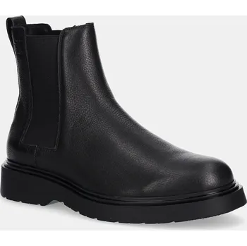 Dámská zimní obuv Kožené kotníkové boty Calvin Klein COMBAT ESS CHELSEA BOOT LTH YM0YM01374 černá 99X, EUR 41