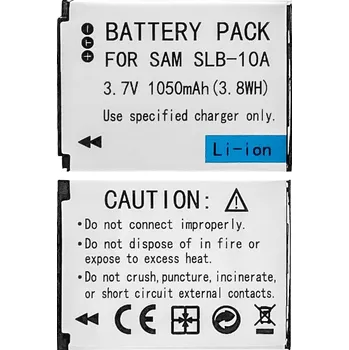 Nová baterie SLB-10A 3,7V 1050 mAh pro Samsung SL820, WB500, WB510, WB550