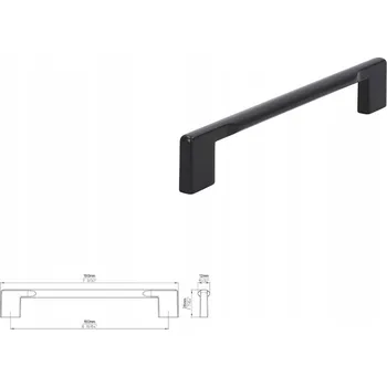 Nábytkové kování Nábytková úchytka SIRO 2496-180PB12 černá matná