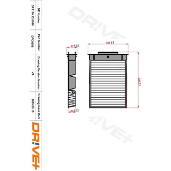 Kabinový filtr Filtr vzduchu v interiéru Dr!ve+ DP1110.12.0056