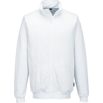 Pánská mikina PORTWEST Antistatická ESD mikina na zip Velikost: 2XL, Barva: bílá