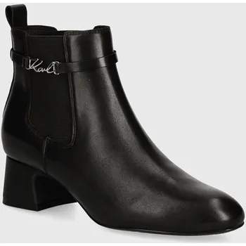 Dámská zimní obuv Kožené kotníkové boty Karl Lagerfeld BONNIE KL30344.000 černá 99X, EUR 38