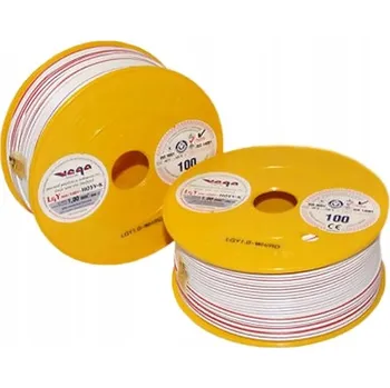 elektrický kabel Kabel LGY/H05V-K 1,00 mm2 100 m Bílo-Červený