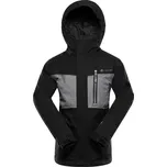 Dětská lyžařská bunda ALPINE PRO COMEDO 116/122 Černá, Šedá