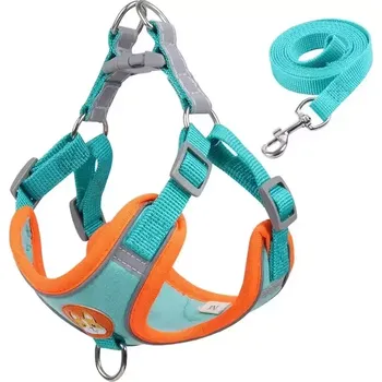 Postroj pro psa Reflexní postroj pro psy s vodítkem – Nastavitelný a pohodln - S