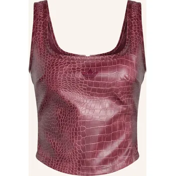 Adidas Originals Dámský Top V Koženém Vzhledu, tmavě červená, 30