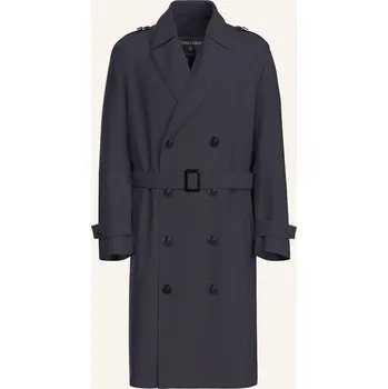 Pánský zimní kabát Strellson Trenchcoat Summer, tmavě modrá