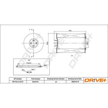 Olejový filtr Olejový filtr Dr!ve+ DP1110.11.0173
