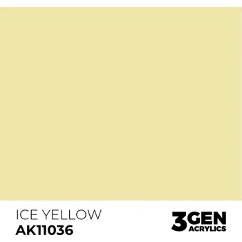 Modelářská barva AK Interactive Ice Yellow AK11036 - 17 ml