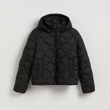 Reserved - Prošívaná bunda s kapucí - černý - 530IA-99X - 530IA-99X-XXL