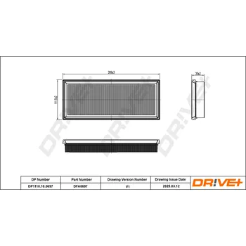 Vzduchový filtr Vzduchový filtr Dr!ve+ DP1110.10.0697