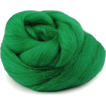 Výtvárné potřeby Ovčí rouno 20 g česané, barva 35 (60) zelená irská