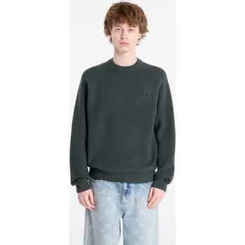 Pánský svetr Svetr FRED PERRY Lambswool Raglan Jumper Court Green L