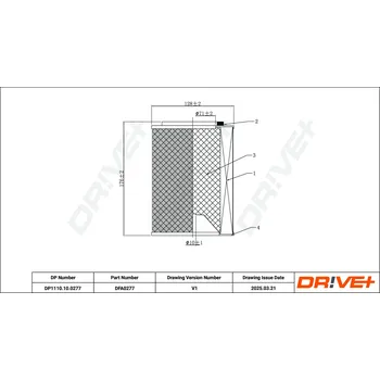 Vzduchový filtr Vzduchový filtr Dr!ve+ DP1110.10.0277