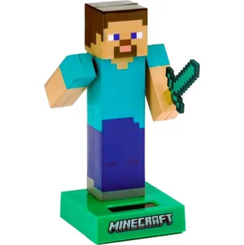 Figurka Plastová solární pohybující se figurka Minecraft: Steve (5 x 12,5 x 6 cm) plast