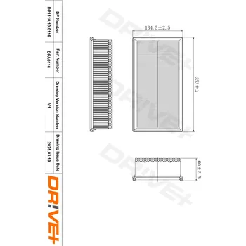 Vzduchový filtr Vzduchový filtr Dr!ve+ DP1110.10.0116
