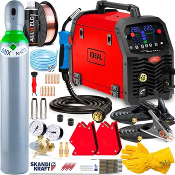 Svářečka INVERTOROVÁ SVÁŘEČKA IDEAL MIG 224 SYNERGIE LED 4X4 MMA TIG 220A 230V 4R