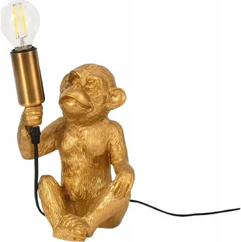 Lampička Stolní lampa ATTA keramická zlatá 14x11,5x20,5 cm HOMLA