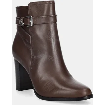 Dámská obuv Kožené kotníkové boty Lauren Ralph Lauren Brke Bt Hl 2 802974475002.200 hnědá 89X, EUR 40