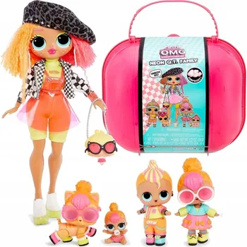 Panenka LOL Surprise OMG LOL Surprise Neonová QT rodinná Panenka