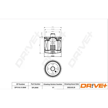 Olejový filtr Olejový filtr Dr!ve+ DP1110.11.0045
