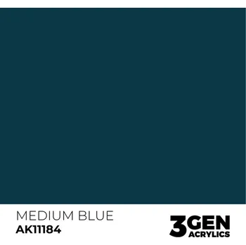 Modelářská barva AK Interactive Medium Blue AK11184 - 17 ml