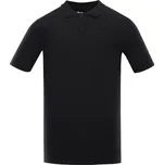 Unisex triko s límečkem a knoflíky ALPINE PRO GERBE M Černá