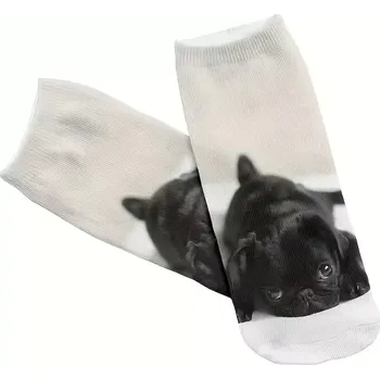 Dámské ponožky dámských kotníkových ponožek – motiv francouzského buldočka - Model3