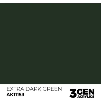 Modelářská barva AK Interactive Extra Dark Green AK11153 - 17 ml